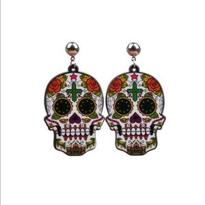 SUGAR SKULL Catrina Colorful Lightweight Dangling Earrings